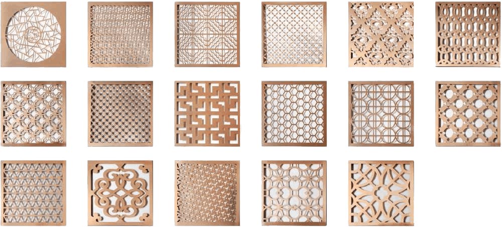 hollow carved screens wall